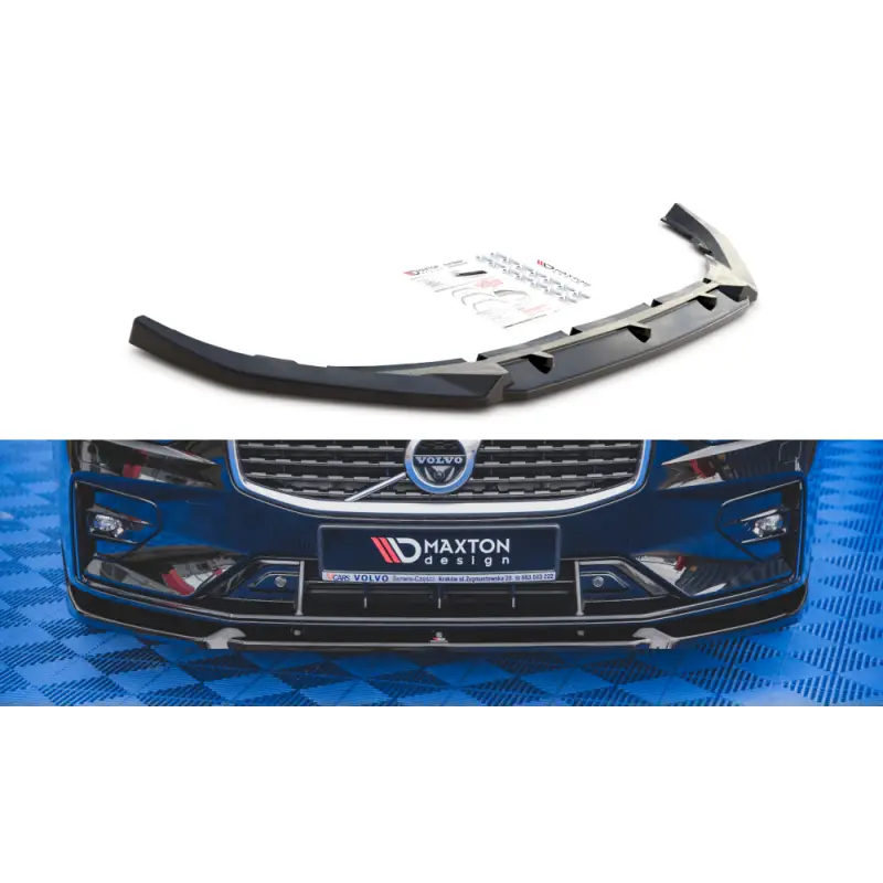 Tuning Maxton Front Splitter V Volvo S V R Design Mk Gloss Black