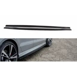 Maxton Side Skirts Diffusers Audi RS3 8V FL Sedan Gloss Black, A3/S3/RS3 8V