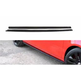 Maxton Side Skirts Diffusers Skoda Fabia RS Mk2 Gloss Black, Fabia II