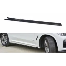 Maxton SIDE SKIRTS DIFFUSERS V. for BMW X3 M40d / M40i / M-Pack G01 Gloss Black, X3 G01