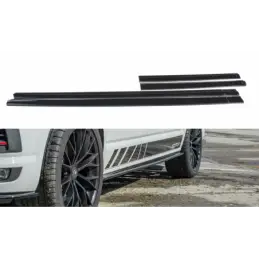 Maxton Side skirts Diffusers Volkswagen T6 Gloss Black, T6