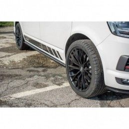 Maxton Side skirts Diffusers Volkswagen T6 Gloss Black, T6