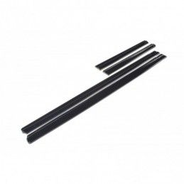 Maxton Side skirts Diffusers Volkswagen T6 Gloss Black, T6