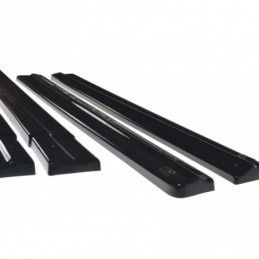 Maxton Side skirts Diffusers Volkswagen T6 Gloss Black, T6