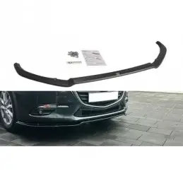 Maxton FRONT SPLITTER v.1 Mazda 3 BN (Mk3) Facelift Gloss Black, Mazda 3