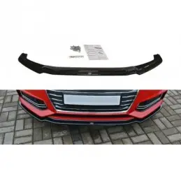 Maxton Front Splitter V.1 Audi S4 / A4 S-Line B9 Gloss Black, A4 B9