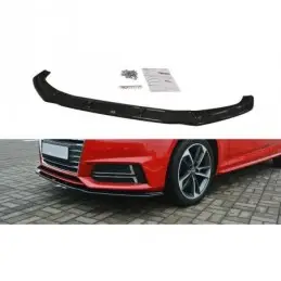 Maxton Front Splitter V.2 Audi S4 / A4 S-Line B9 Gloss Black, A4 B9