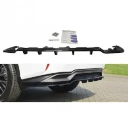 Maxton CENTRAL REAR SPLITTER Lexus RX Mk4 H (with vertical bars) Gloss Black, Lexus