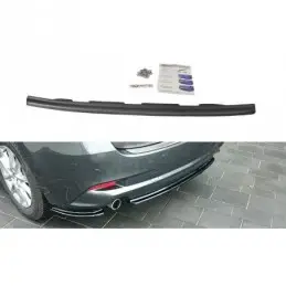 Maxton CENTRAL REAR SPLITTER Mazda 3 BM (Mk3) Facelift (without vertical bars) Gloss Black, Mazda 3