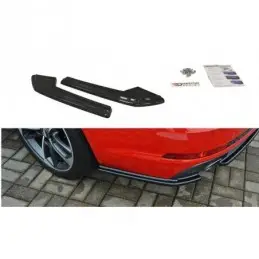 Maxton REAR SIDE SPLITTERS Audi A4 B9 S-Line Gloss Black, A4 B9