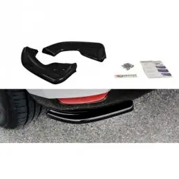 Maxton REAR SIDE SPLITTERS Renault Clio Mk4 Gloss Black, Clio IV