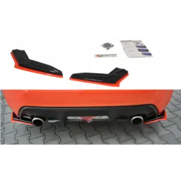 Maxton REAR SIDE SPLITTERS V.2 TOYOTA GT86 FACELIFT Gloss Black + Red, GT86