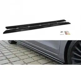 Maxton SIDE SKIRTS DIFFUSERS Hyundai i30 mk.2 Gloss Black, Hyundai