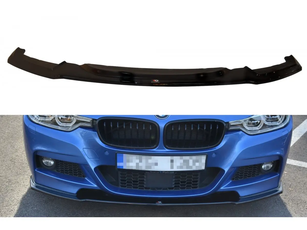 FRONT SPLITTER BMW 3-SERIES F30 FL SEDAN M-SPORT Gloss Black, Our Offer \  BMW \ Seria 3 \ F30 FL [2015-2018]