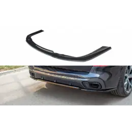 Maxton Central Rear Splitter for BMW X5 G05 M-pack Gloss Black, X5 G05