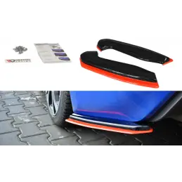 Maxton REAR SIDE SPLITTERS V.2 SUBARU BRZ FACELIFT Gloss Black + Red, MAXTON DESIGN