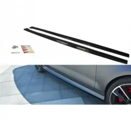 Maxton Side Skirts Diffusers Audi RS7 C7 FL Gloss Black, A7/ S7 / RS7 - C7