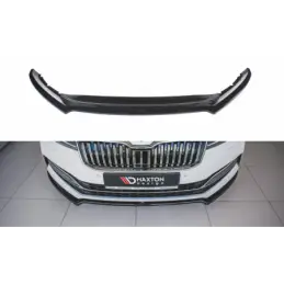 Maxton Front Splitter V.1 Skoda Superb Mk3 FL Gloss Black, Superb