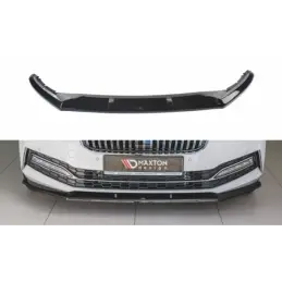 Maxton Front Splitter V.2 Skoda Superb Mk3 FL Gloss Black, Superb