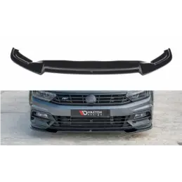 Maxton Front Splitter V.2 Volkswagen Passat R-Line B8 Gloss Black, Passat B8