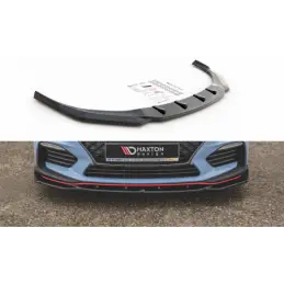 Maxton Front Splitter V.4 Hyundai I30 N Mk3 Hatchback/ Fastback Gloss Black, Hyundai