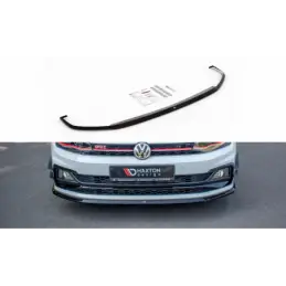 Maxton Front Splitter V.3 VW Polo GTI Mk6 Gloss Black, Polo Mk6