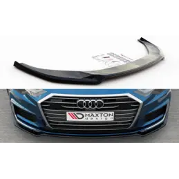 Maxton Front Splitter V.1 Audi A6 S-Line / S6 C8 Gloss Black, A6/S6/RS6 C8