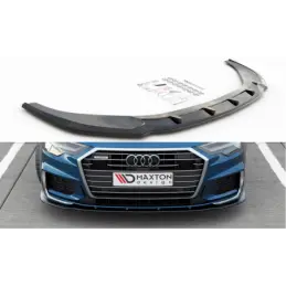 Maxton Front Splitter V.2 Audi A6 S-Line / S6 C8 Gloss Black, A6/S6/RS6 C8