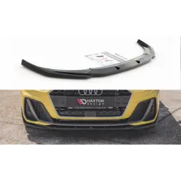 Maxton Front Splitter V.2 Audi A1 S-Line GB Gloss Black, A1 GB 2018-