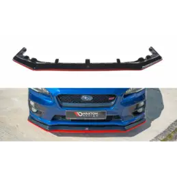 Maxton FRONT SPLITTER V.3 SUBARU WRX STI Gloss Black + Red, MAXTON DESIGN