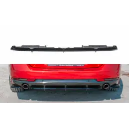 Maxton Central Rear Splitter(with vertical bars) Peugeot 508 SW Mk2 Gloss Black, 508 SW