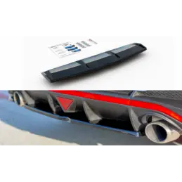 Maxton Central Rear Splitter Hyundai I30 N Mk3 Fastback Gloss Black, Hyundai