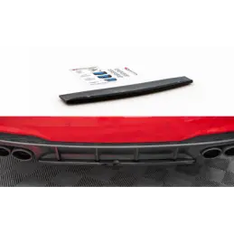 Maxton Central Rear Splitter Audi S7 C8 Gloss Black, A7/ S7 / RS7 - C8