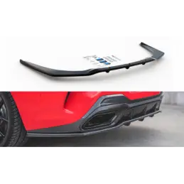 Maxton Central Rear Splitter (with vertical bars) BMW 8 Coupe M-Pack G15 Gloss Black, Serie 8 G15