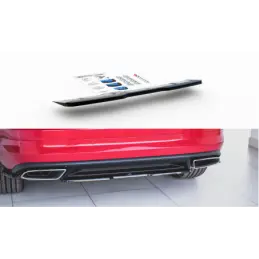 Maxton Central Rear Splitter Skoda Kodiaq RS Gloss Black, SKODA