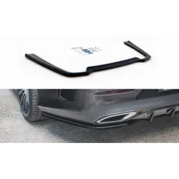 Maxton Central Rear Splitter Mercedes-Benz CLS AMG-Line C257 Gloss Black, MERCEDES