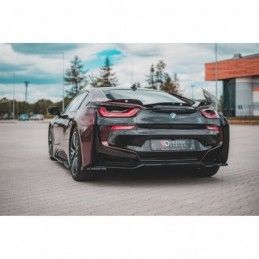 Maxton Central Rear Splitter BMW i8 Gloss Black, I8