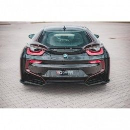 Maxton Central Rear Splitter BMW i8 Gloss Black, I8