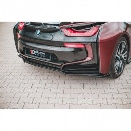 Maxton Central Rear Splitter BMW i8 Gloss Black, I8