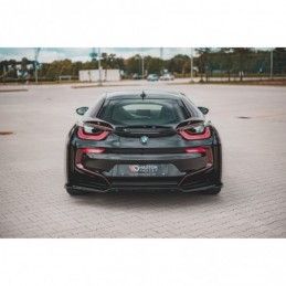 Maxton Central Rear Splitter (with vertical bars) BMW i8 Gloss Black, I8