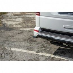 Maxton Rear Side Splitters Volkswagen T6 Gloss Black, T6