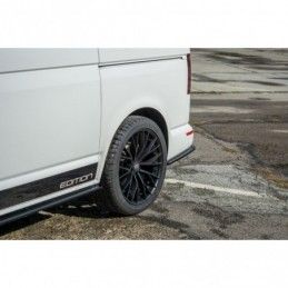 Maxton Rear Side Splitters Volkswagen T6 Gloss Black, T6