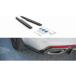 Maxton Rear Side Splitters V.2 Skoda Octavia RS Mk3/Mk3 FL Hatchback/Kombi Gloss Black, SKODA