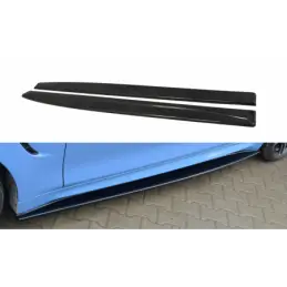 Maxton Side skirts Diffusers BMW M4 F82 Gloss Black, Serie 4 F32/ M4