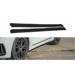 Maxton Side skirts Diffusers Audi Q8 S-line Gloss Black, Q8