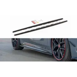 Maxton Side Skirts Diffusers V.1 for BMW 1 F40 M-Pack/ M135i Gloss Black, Serie 1 F40