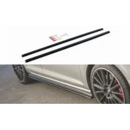 Maxton Side Skirts Diffusers V.2 VW Golf 7 GTI (narrow) Gloss Black, Golf 7