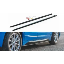 Maxton Side Skirts Diffusers for BMW X2 F39 M-Pack Gloss Black, X2 F39