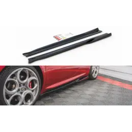 Maxton Side Skirts Diffusers Alfa Romeo 4C Gloss Black, 4C