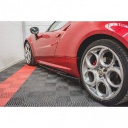 Maxton Side Skirts Diffusers Alfa Romeo 4C Gloss Black, 4C